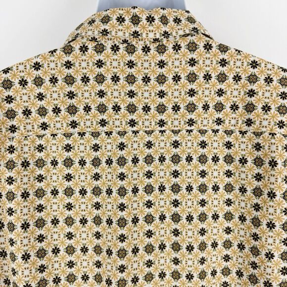 RVCA Shirt Mens Large Black Brown Floral Regular Fit Short Sleeve Button Down LG - Picture 6 of 16